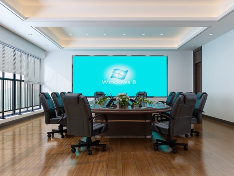 现代风格会议室3d模型