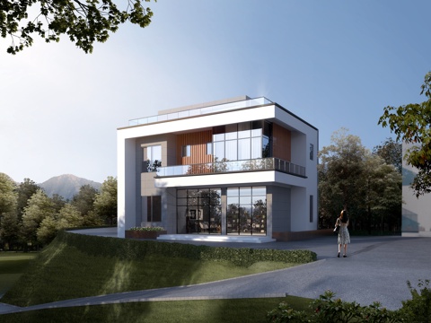  现代 别墅 独栋别墅3D模型3d模型 