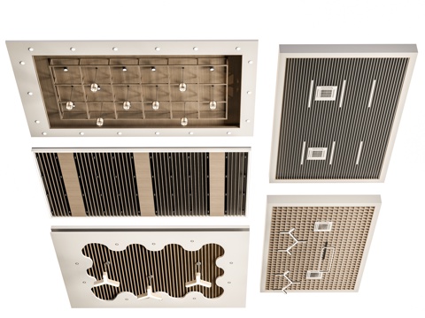  现代吊顶 现代工业吊顶 格栅吊顶 天花 方形吊顶3d模型 