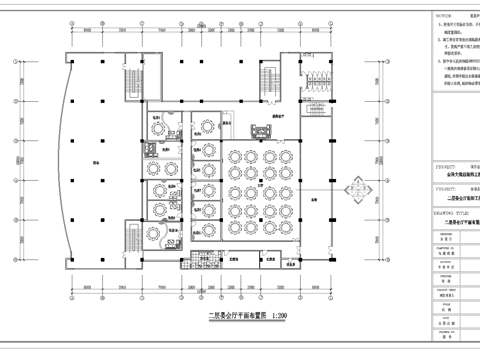 酒店宴会厅  最新全套施工图合集cad施工图