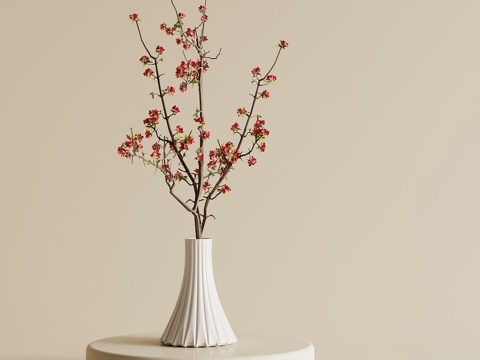 现代花艺 花瓶 插花su模型