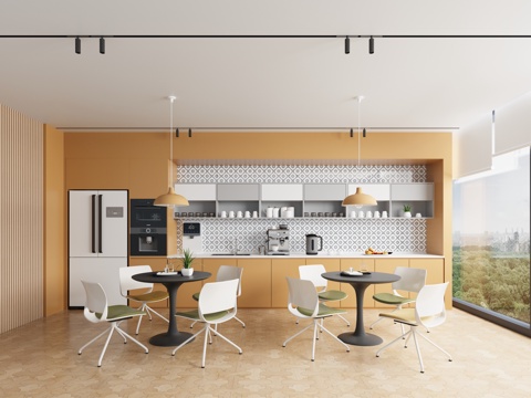  现代茶水间3d模型 