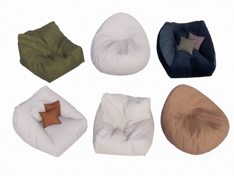 家具 懒人沙发 桌椅 凳子 组合沙发 客厅 卧室 家装 卡座su模型