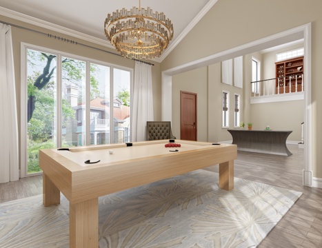  现代桌球室 装饰柜 吊灯3d模型 