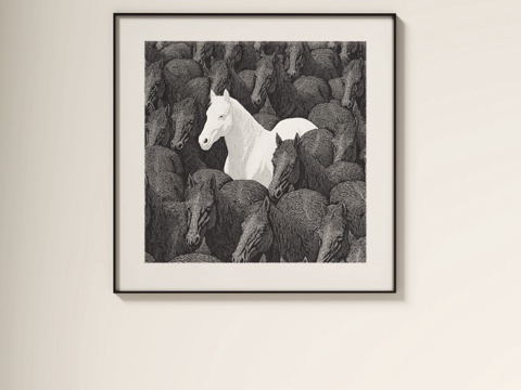 现代装饰画su模型