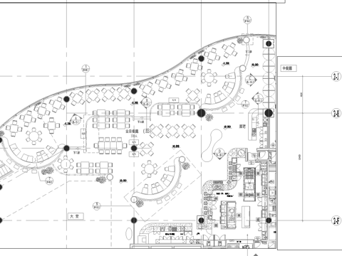 五星级酒店全日餐厅  最新全套施工图合集cad施工图