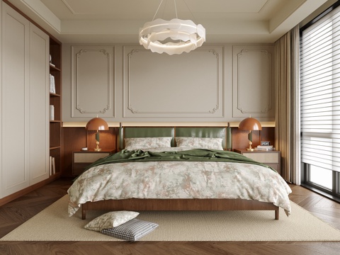 现代卧室su模型