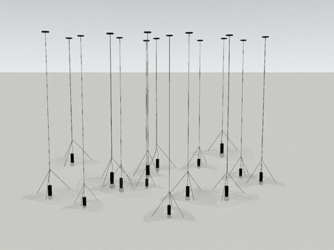 现代水晶吊灯 艺术吊灯su模型