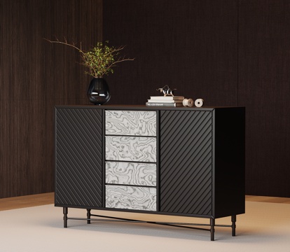 现代意式玄关柜 边柜su模型