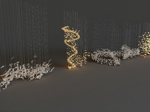 现代水晶吊灯 艺术吊灯su模型