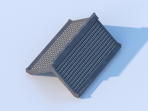  屋檐 挑檐 瓦片 建筑 构件3d模型 