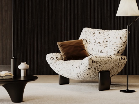 现代意式休闲椅su模型