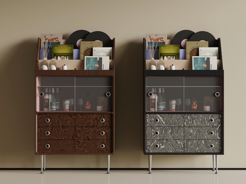 中古风餐边柜 斗柜3d模型