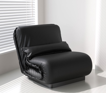 现代意式单人沙发 皮质单人沙发su模型