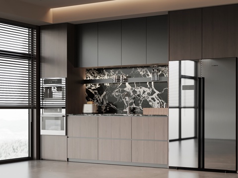 意式餐边柜 橱柜su模型