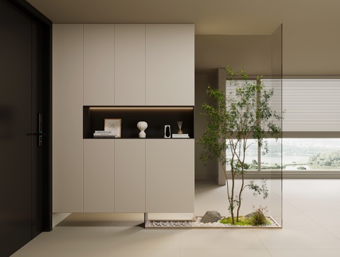 现代意式简约鞋柜 入户鞋柜su模型