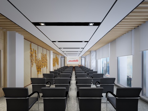  现代公司会议室3d模型 