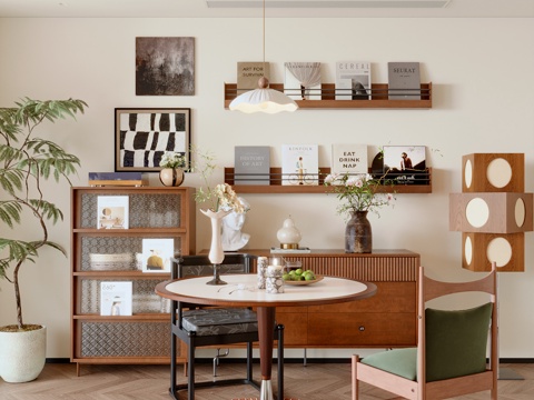  中古风餐厅3d模型 