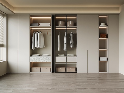 现代衣柜3d模型