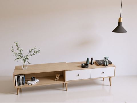 北欧电视柜su模型