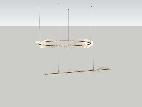 现代水晶吊灯 艺术吊灯su模型