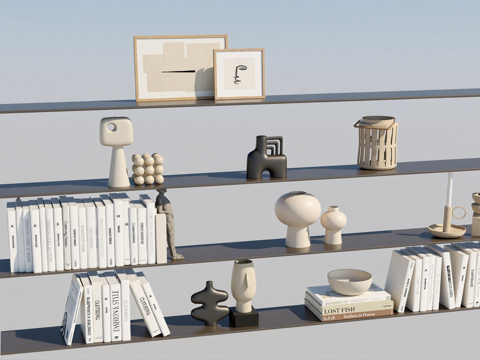 装饰层板架吊柜su模型