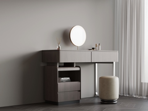 现代意式梳妆台su模型