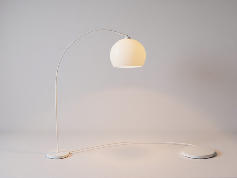 现代落地灯su模型