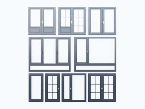 客厅 家装 门 卫生间 构件 推拉门 五金 卧室 窗su模型