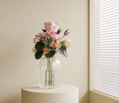 现代花瓶花艺 摆件su模型