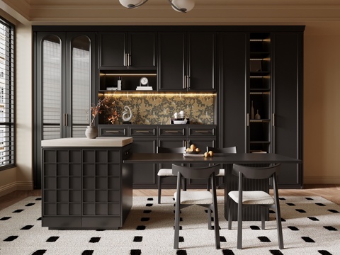 法式餐厅su模型