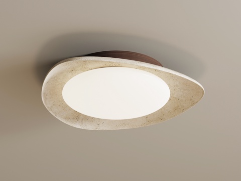 侘寂中古吸顶灯su模型