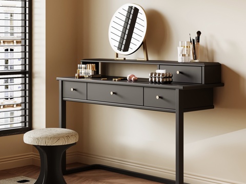 法式复古梳妆台su模型