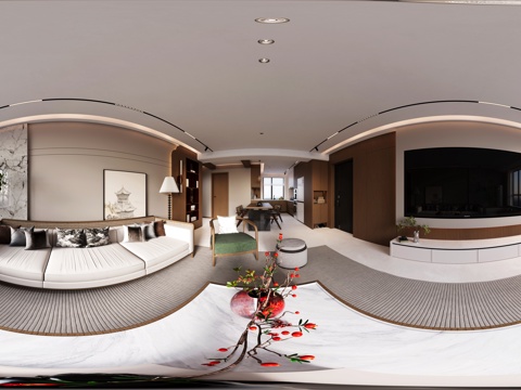  新中式宋式客餐厅厨房 