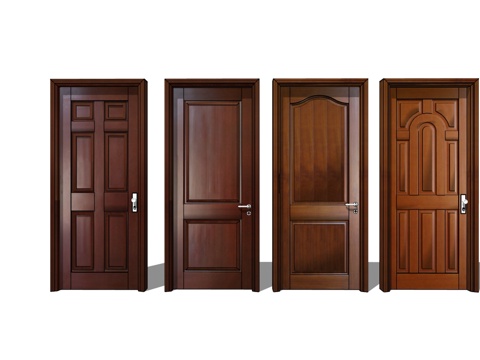 现代新中式室内单开门su模型