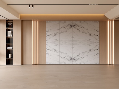 现代客厅 奶油客厅 沙发背景墙 客厅背景 奶油风背景墙su模型