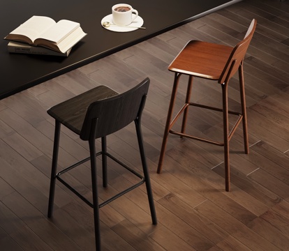 法式中古吧椅 吧凳su模型