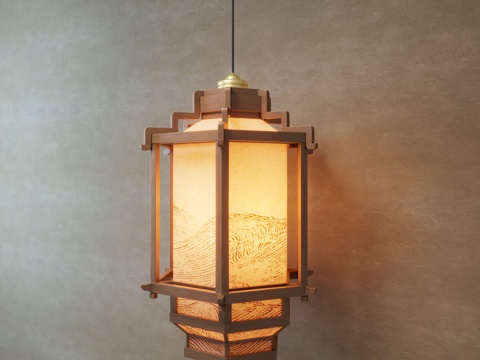 宋式吊灯 吊灯 装饰吊灯  小吊灯  艺术吊灯su模型