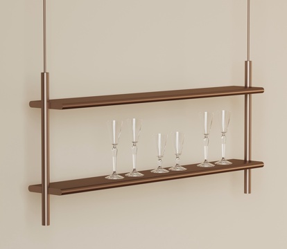  现代酒架 置物架3d模型 