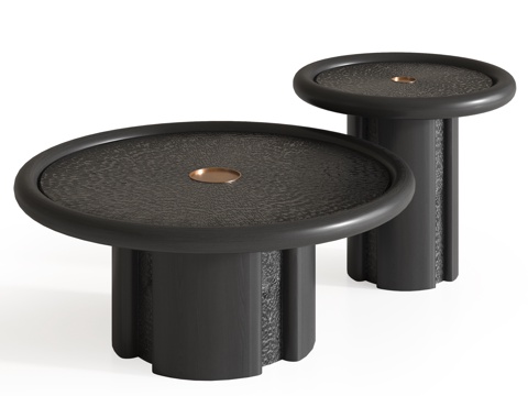 中古风组合茶几su模型