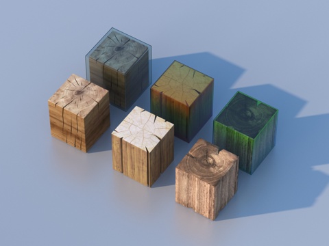 木桩 木头 凳子 木凳3d模型