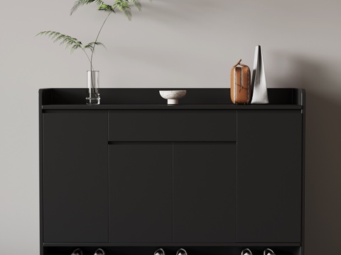 现代意式鞋柜 玄关柜su模型