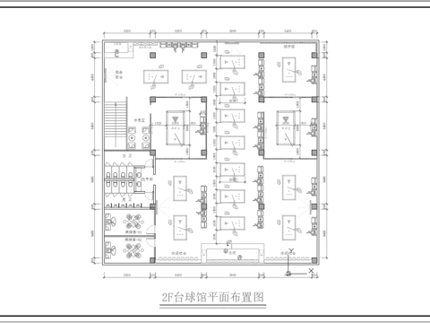 800平台球室 最新平面施工图合集cad施工图
