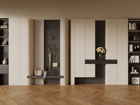 现代鞋柜su模型