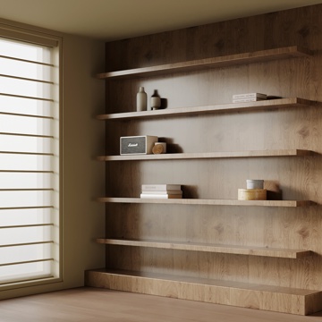  中古风置物架 书架3d模型 