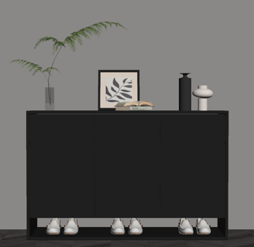 现代意式鞋柜 玄关柜su模型