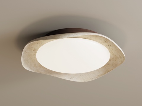 侘寂中古吸顶灯su模型