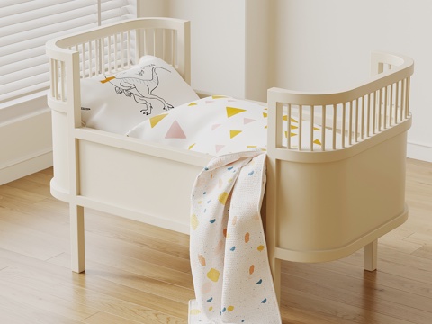  现代婴儿床3d模型 