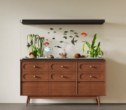 法式中古鱼缸3d模型