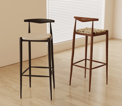 法式中古吧椅 吧凳su模型